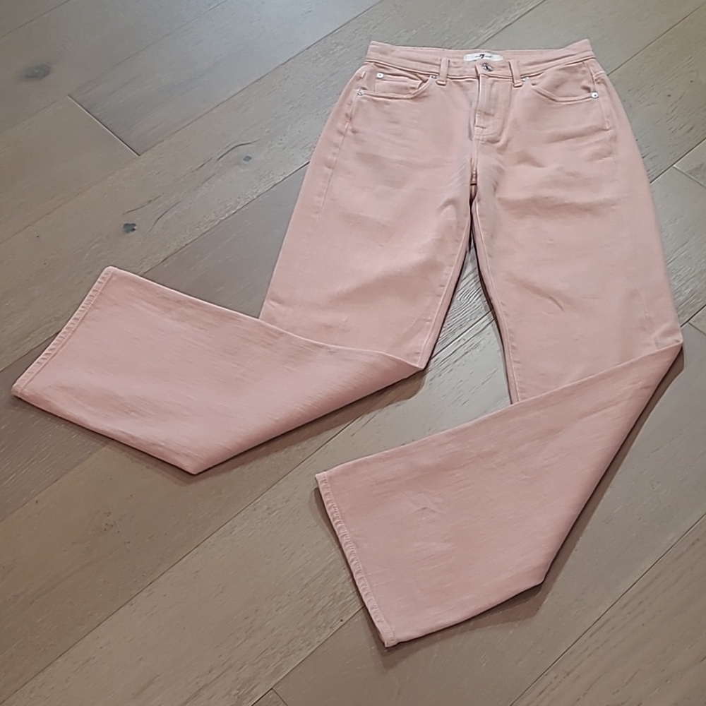 7 For All Mankind Tess Trouser Women's sz 26 Spanish Villa High Rise Straight